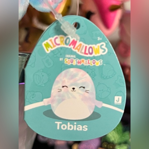 Tobias the Tie Dye Seal 2.5" Micro Squishmallow - Picture 2 of 3